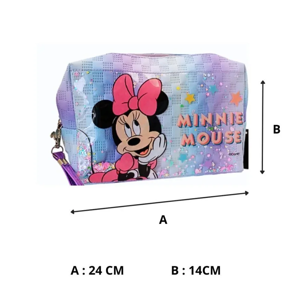 Minnie Mouse Iridescent Cosmetic Bag – Travel Pouch – Cute & Practical – Brand N